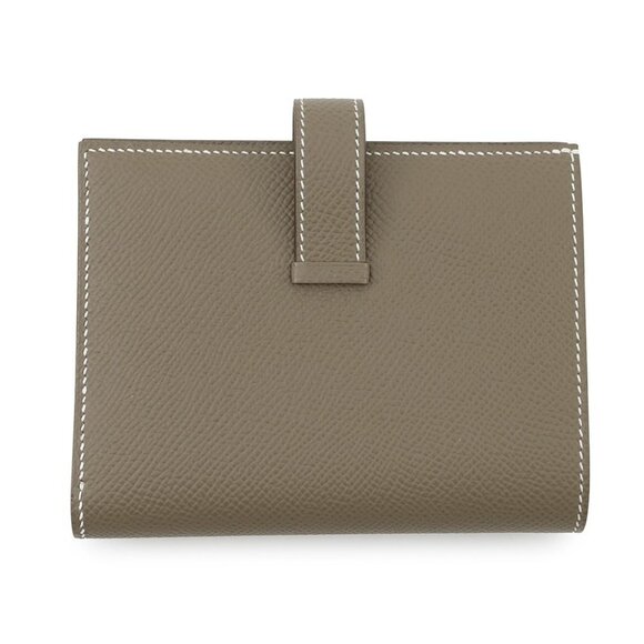 HERMES Bean compact Epsom Etoupe - Picture 2 of 10
